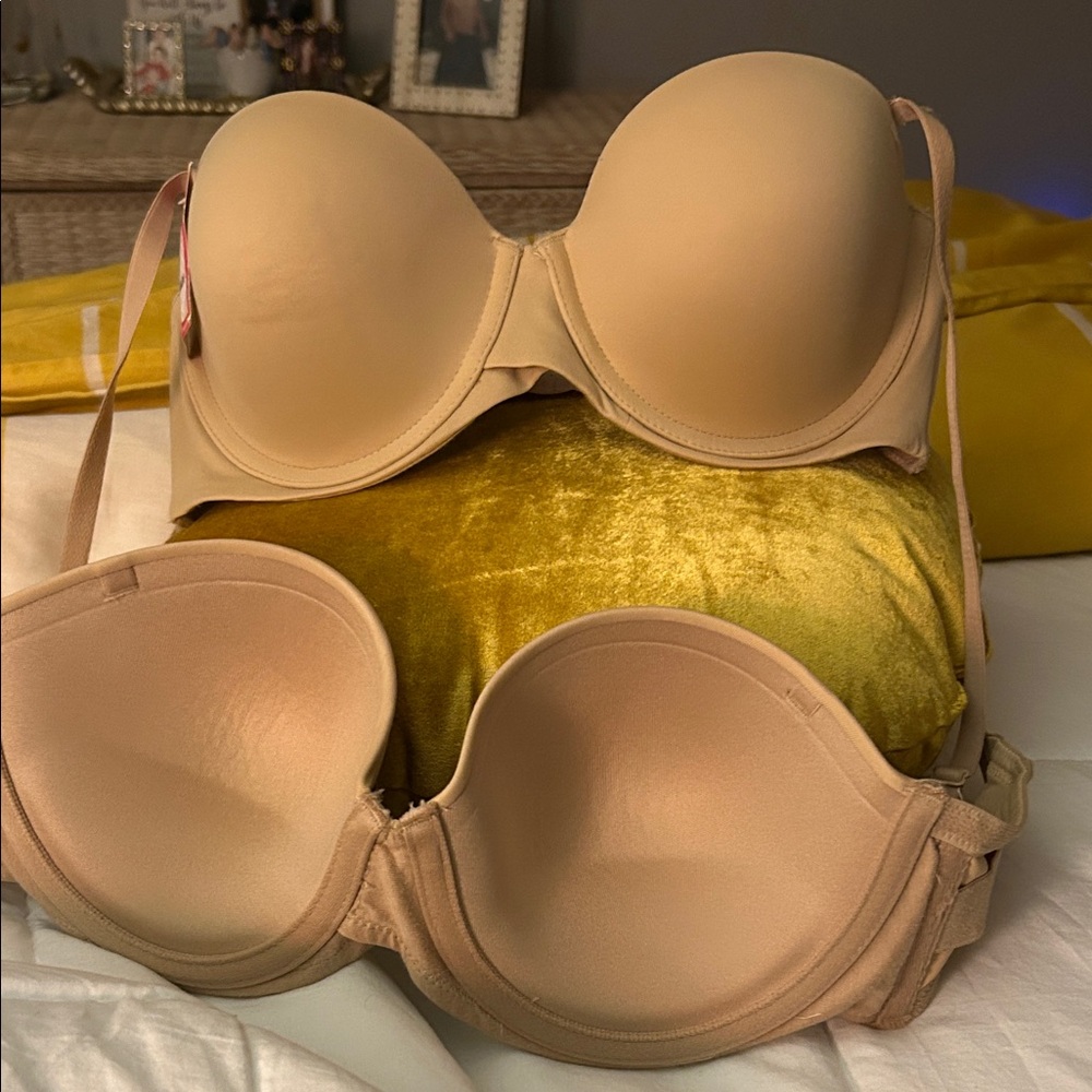 .2 Maidenform tan bras that have detachable straps NWT 34C